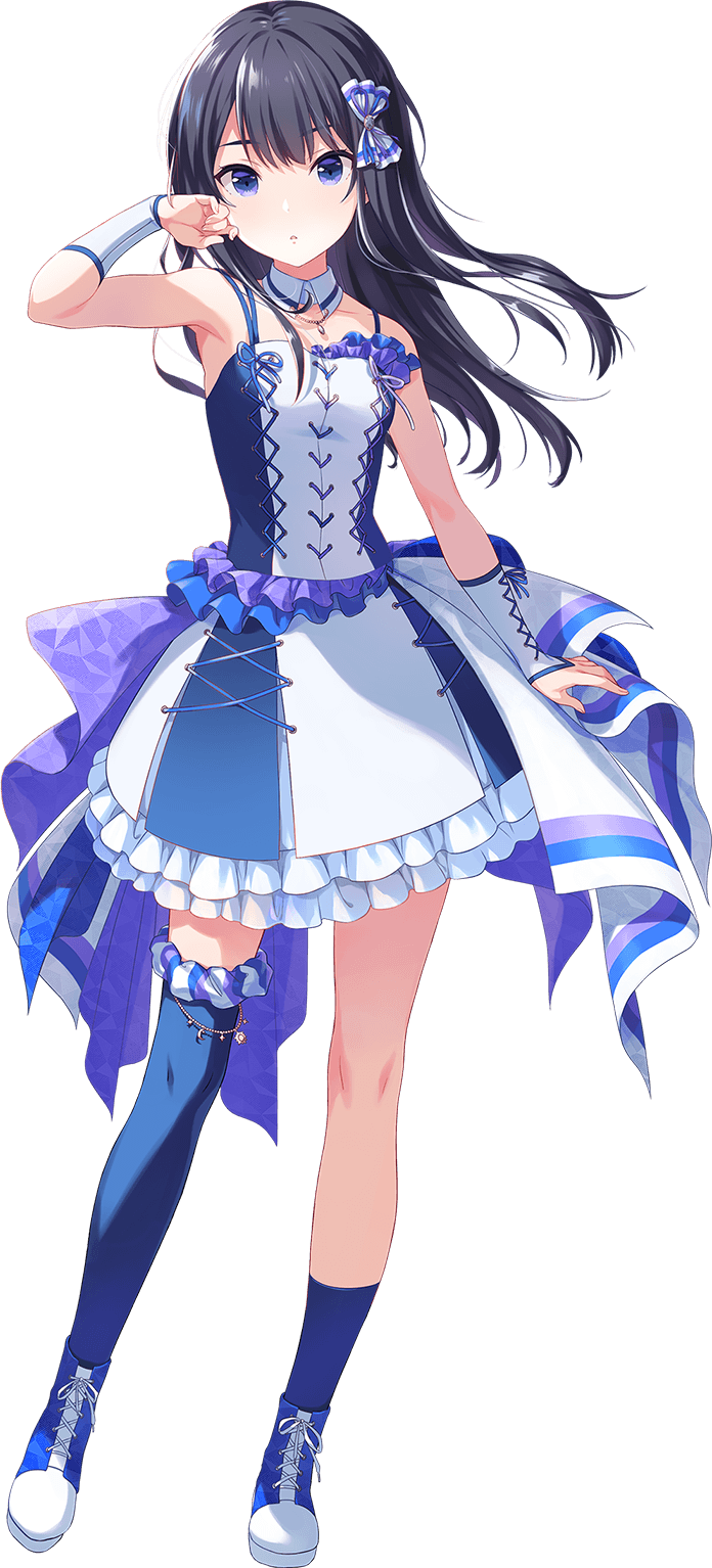 The Big Imageboard Tbib 1girl Ankle Boots Blue Eyes Blue Hair Boots Highres Idoly Pride Long 